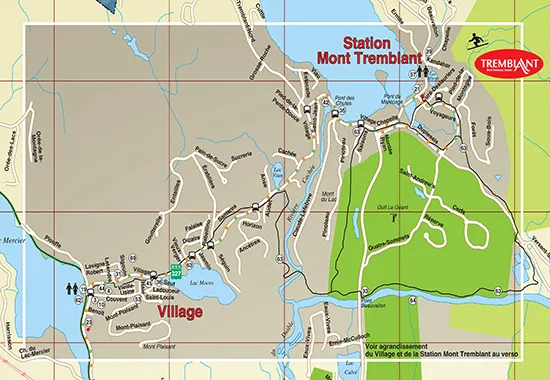 Cartes Trois Villages Official Mont Tremblant Tremblant Old Village Map 